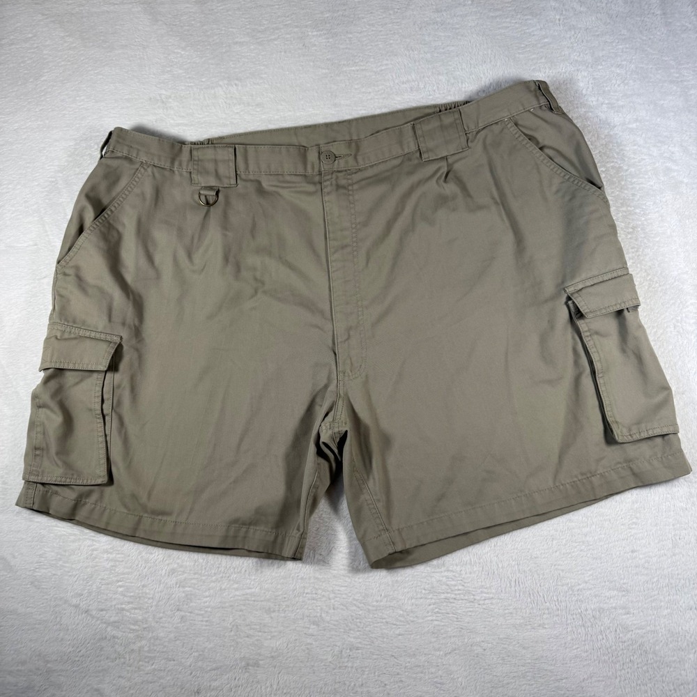 Weekender Cargo Shorts Mens 52 Khaki Excellent Elastic Waist Utility D-Ring 7.5"